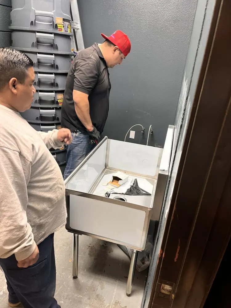 Commercial plumbing and sink installation in Lower Greenville