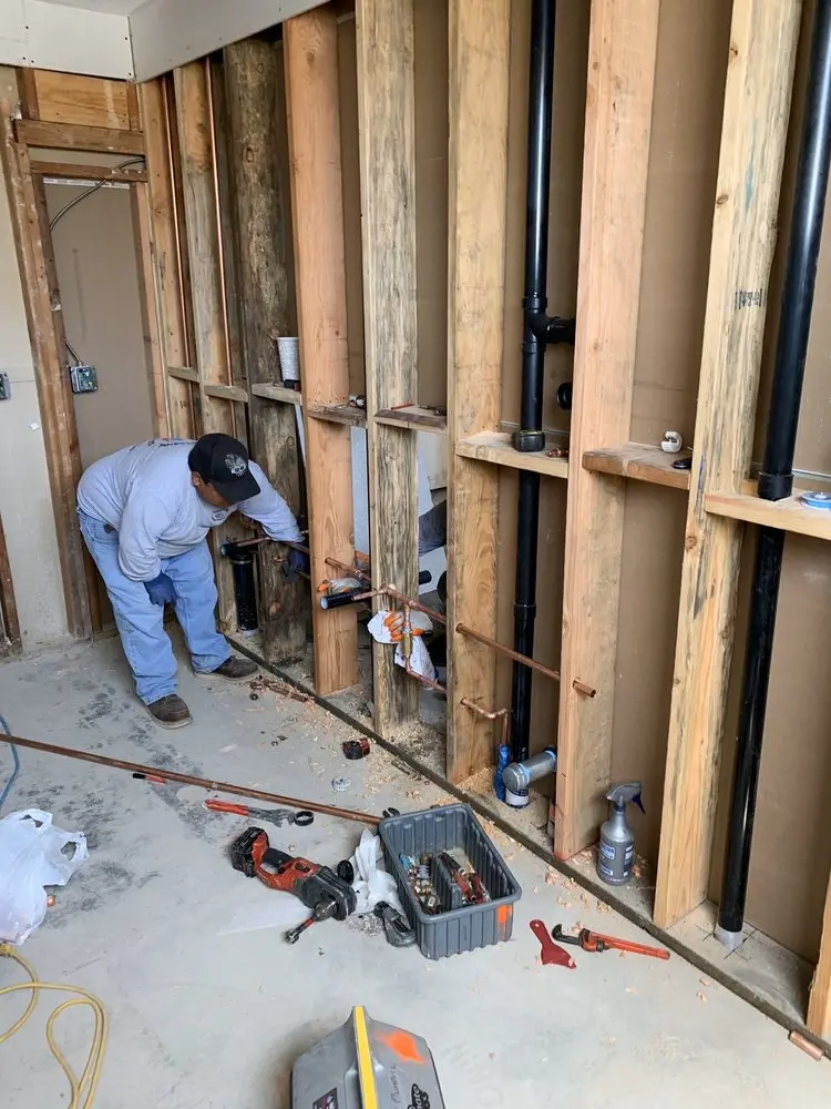 Commercial rough-in plumbing for Water Heater Replacement in Lower Greenville